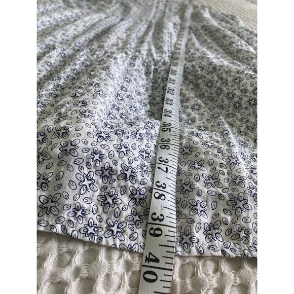 Loft Blue White‎ Geo Tiered Swing Dress Sz XL - Picture 7 of 11